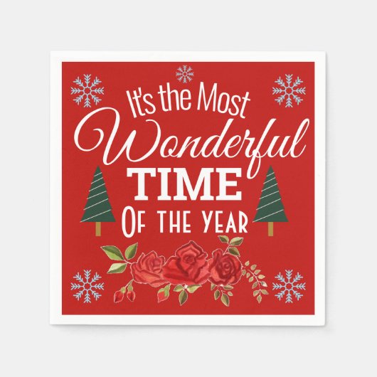 今年で一番素晴らしい時期だ スタンダードカクテルナプキン (正面)