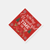 今年で一番素晴らしい時期だ スタンダードカクテルナプキン (角)