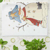 今年で一番素晴らしい雪だるま キッチンタオル (折り畳み)