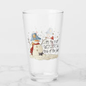 今年で最も素晴らしい時期だ雪だるま タンブラーグラス (裏面)