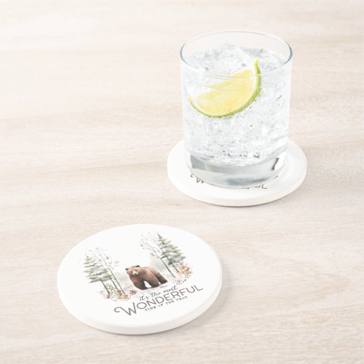 今年で最も素晴らしい時期だ、クマ コースター (側面)