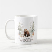 今年で最も素晴らしい時期だ、クマ コーヒーマグカップ (左)