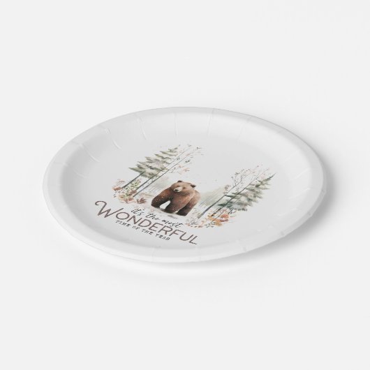 今年で最も素晴らしい時期だ、クマ ペーパープレート (アングル)