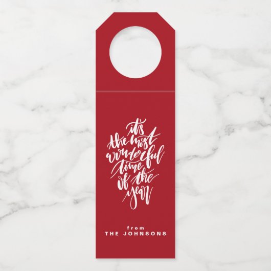 今年で最も素晴らしい時期…… ボトルネックタグ (正面)