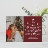 今年で最も素晴らしい時間の赤いスクリプト写真 シーズンカード (スタンド正面)