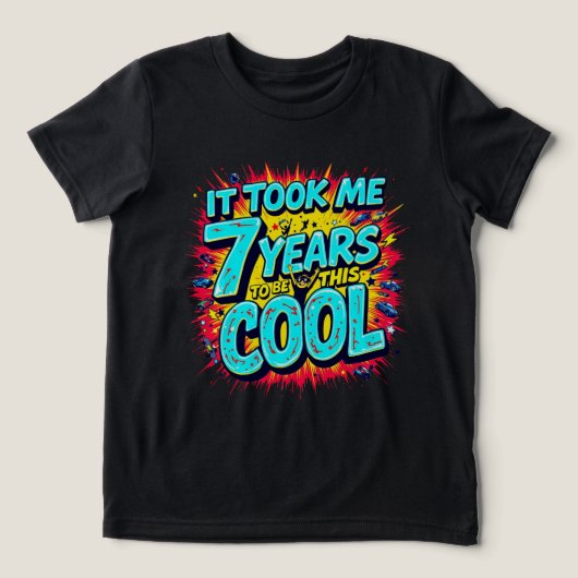 今年で7年かかっクールた – 7誕生日 トライブレンドＴシャツ (デザイン正面)