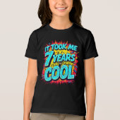 今年で7年かかっクールた – 7誕生日 トライブレンドＴシャツ (正面)