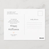 今年のおかしなハロウィーンのゴースティング・トリック ポストカード (裏面)