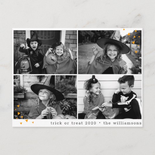 今年のおかしなハロウィーンのゴースティング・トリック ポストカード (正面)