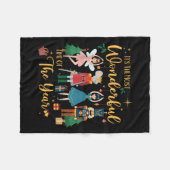 今年のくるみ割りの最も素晴らしい時期だ フリースブランケット (正面(横))