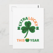 今年のアイルランドはラッキーおもしろい ポストカード (正面/裏面)