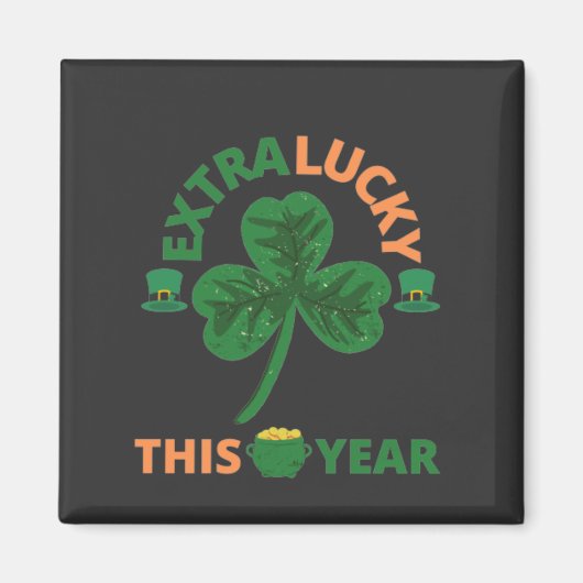 今年のアイルランドはラッキーおもしろい マグネット (正面)