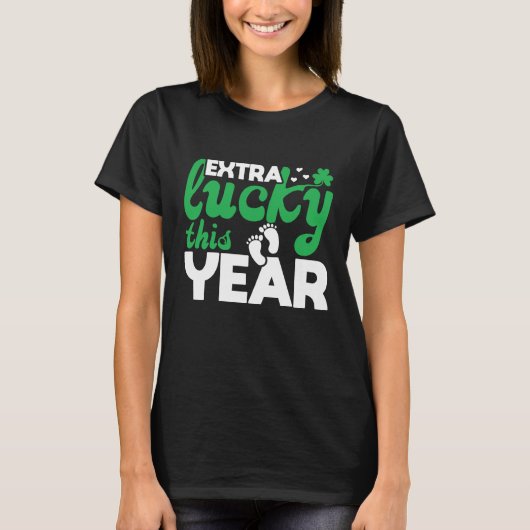 今年のエクストララッキーSt patricks day妊娠An Tシャツ (正面)