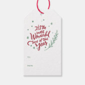 今年のクリスマスで一番素敵な時期だ ギフトタグ (正面)