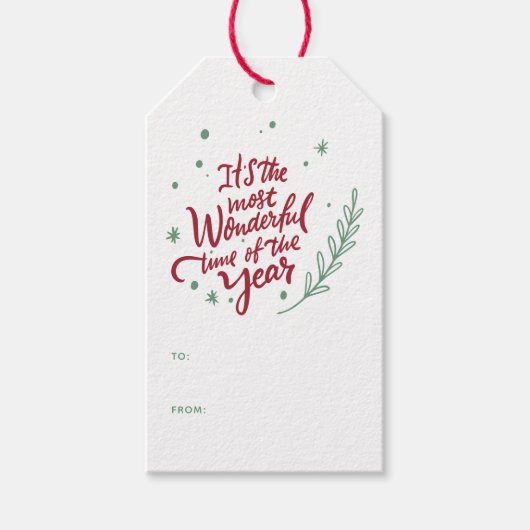 今年のクリスマスで一番素敵な時期だ ギフトタグ (正面)
