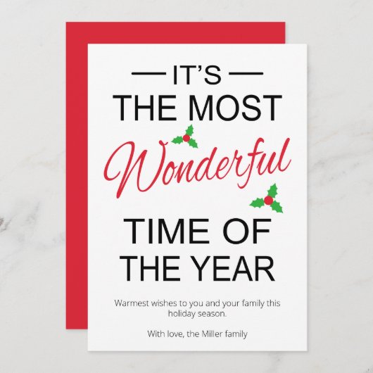 今年のクリスマスで一番素敵な時期だ シーズンカード (正面/裏面)