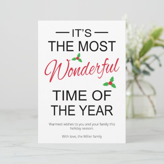 今年のクリスマスで一番素敵な時期だ シーズンカード (スタンド正面)