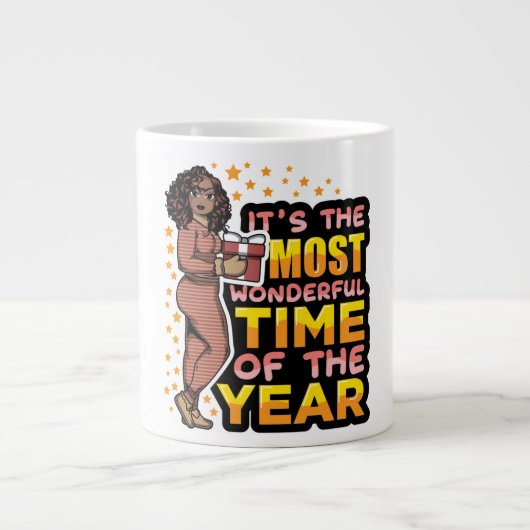今年のクリスマスで一番素敵な時期だ ジャンボコーヒーマグカップ (正面)