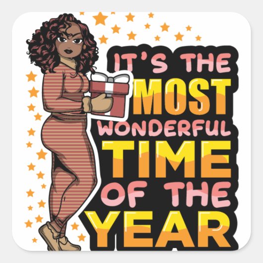 今年のクリスマスで一番素敵な時期だ スクエアシール (正面)