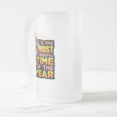 今年のクリスマスで一番素敵な時期だ フロストグラスビールジョッキ (正面左)