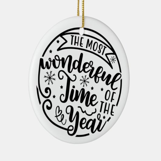 今年のクリスマスで最も素敵な時間 セラミックオーナメント (右)