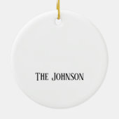 今年のクリスマスで最も素敵な時間 セラミックオーナメント (裏面)