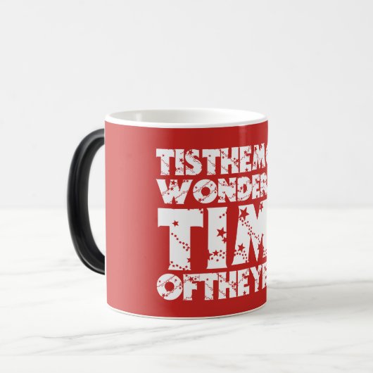 今年のクリスマスで最も素晴らしい時期だ モーフィングマグカップ (正面左)