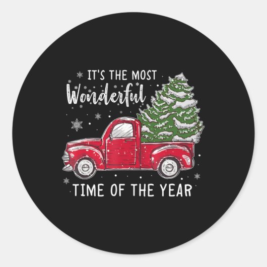 今年のクリスマスで最も素晴らしい時期だ ラウンドシール (正面)