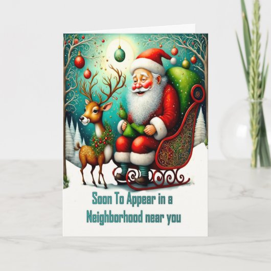今年のクリスマスにサンタ カード (正面)