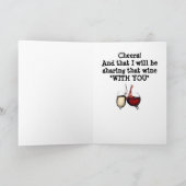 今年のクリスマスに「あなた」とワインを分け合う カード (内部)
