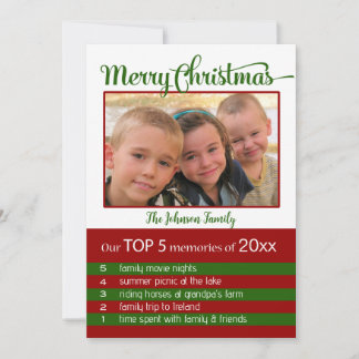 今年のクリスマスの上位5の思い出 招待状