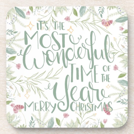 今年のクリスマスの中で一番素敵な時期だ コースター (正面)