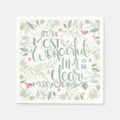 今年のクリスマスの中で一番素敵な時期だ スタンダードカクテルナプキン (正面)