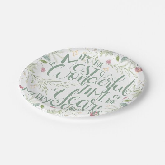 今年のクリスマスの中で一番素敵な時期だ ペーパープレート (アングル)