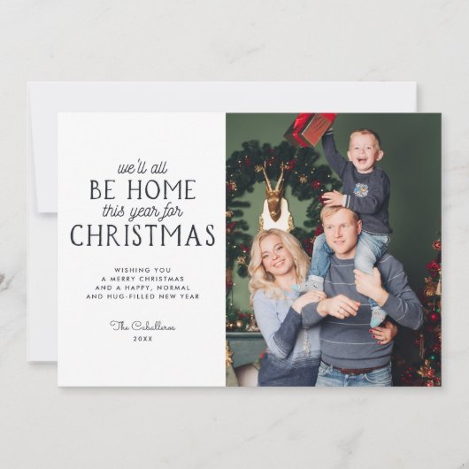 今年のクリスマスの故郷|ホリデーフォトカード 招待状 (正面)