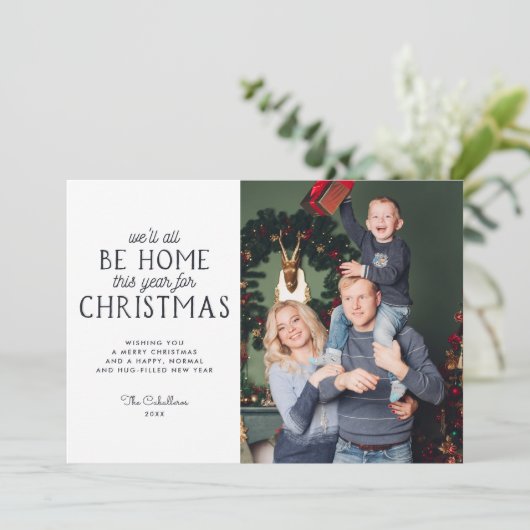 今年のクリスマスの故郷|ホリデーフォトカード 招待状 (スタンド正面)