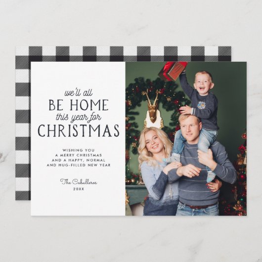 今年のクリスマスの故郷|ホリデーフォトカード 招待状 (正面/裏面)