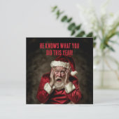 今年のクリスマスはサンタが何をしたかおもしろい知っている シーズンカード (スタンド正面)