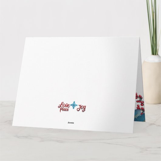 今年のクリスマスは平和と喜びの恵み カード (裏面)