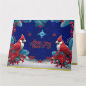 今年のクリスマスは平和と喜びの恵み カード (正面)