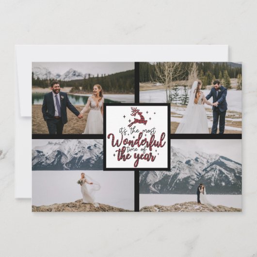 今年のクリスマスカードで最も素晴らしい時間 シーズンカード (正面)