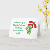 今年のクリスマスカードにはキスを誘うユーモアを カード (黄色い花)