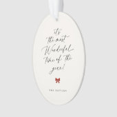 今年のクリスマススクリプトの最も素晴らしい時間 オーナメント (正面)