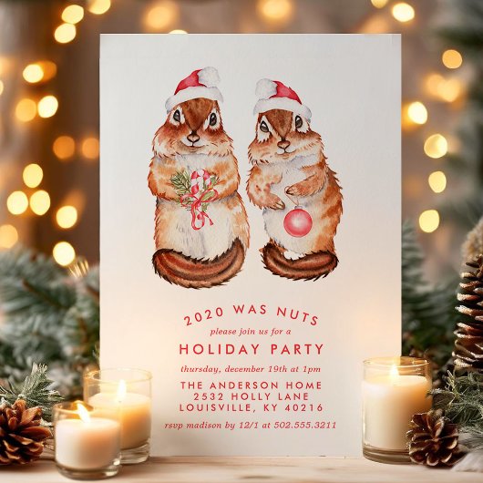 今年のクリスマスパーティーは完全に狂っていたぞ、野生のリスみたいに シーズンカード