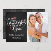 今年のクリスマスフォトの最も素晴らしい時間 シーズンカード (正面/裏面)