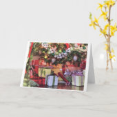 *今年のクリスマスホリデーシーズンは喜びと幸せ* カード (黄色い花)