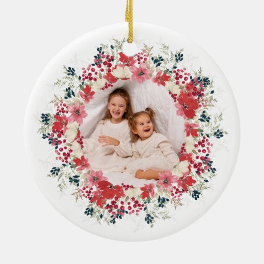 今年のクリスマス植物写真 セラミックオーナメント (裏面)