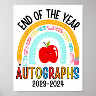 今年のサイン 2023 2024 学校最後の日 ポスター