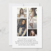 今年のスクリプト卒業カード 5枚の写真 招待状 (裏面)