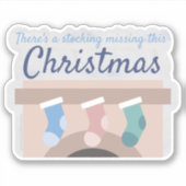 今年のストッキング恋しく思はクリスマスだ シール (正面)